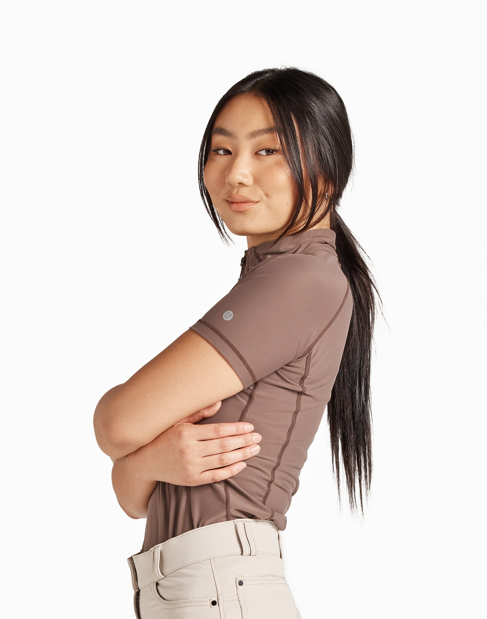 Recycled Short-Sleeve Base Layer - Brown