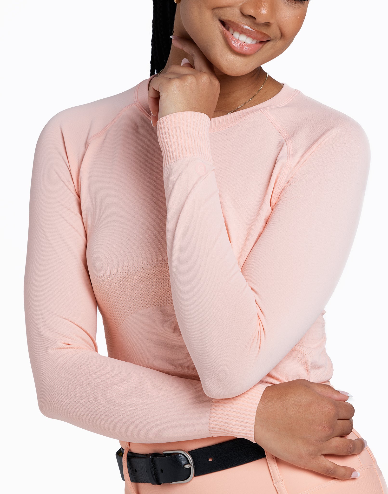 Ela Seamless Long Sleeve - Peach Pink