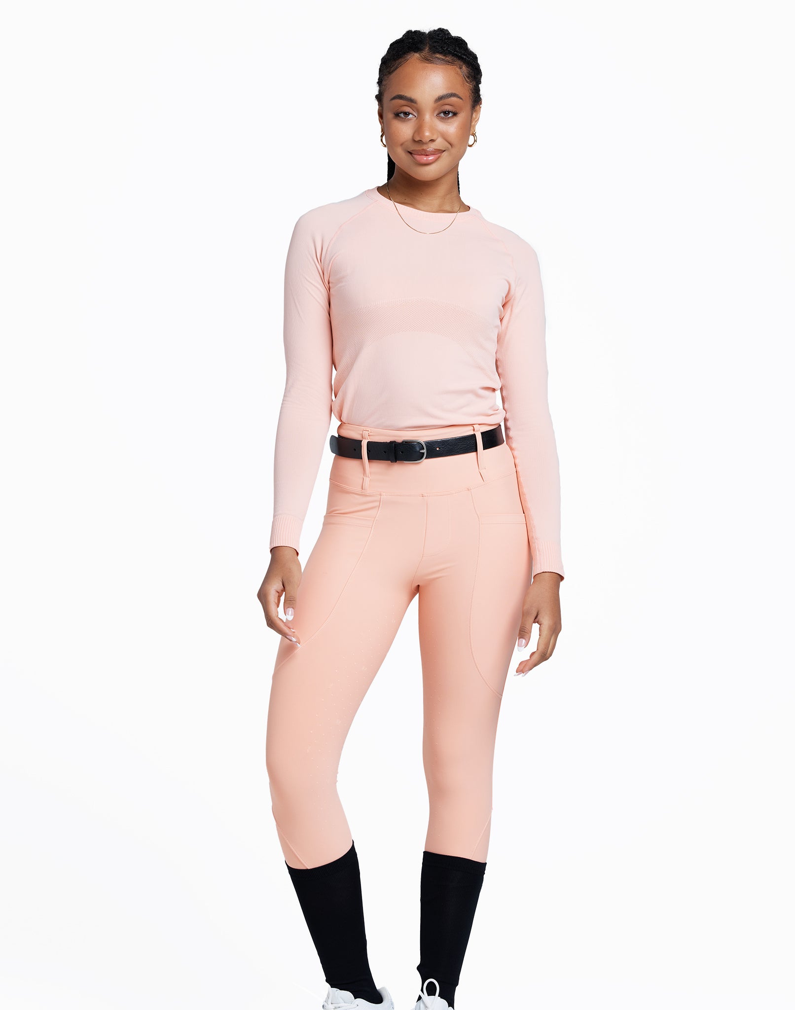 Ela Seamless Long Sleeve - Peach Pink